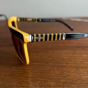 FENDI FS5281 Black and Yellow Sunglasses